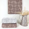Brown and Beige Bath Towel design Alhambra made from 100% cotton