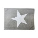 Silver Grey bath mat Star made from 100% cotton