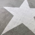 Silver Grey bath mat Star made from 100% cotton