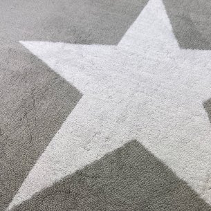 Alfombra de baño gris plata con dibujo de algodón 100% 2