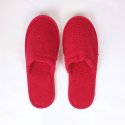 Zapatillas baño color rojo de rizo algodón 100%