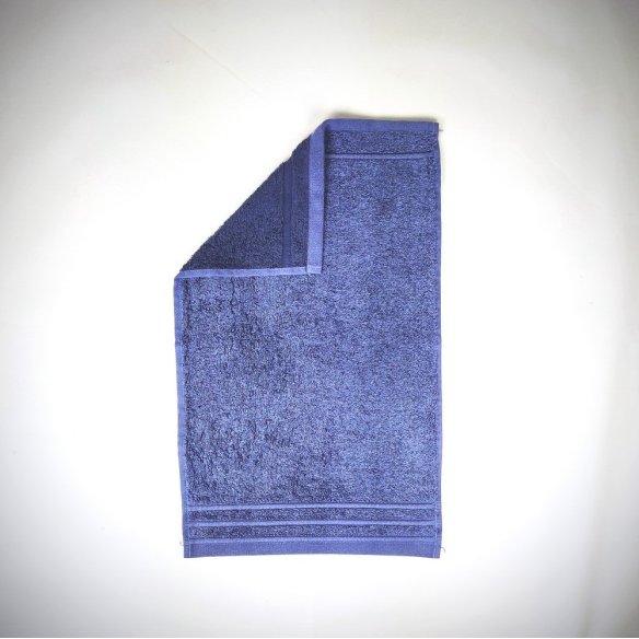 Toalla de baño azul Denim con efecto Stone de algodón 100%