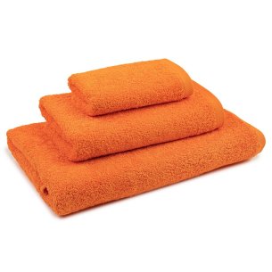Juego 3 toallas de baño naranja EXCLUSIVE algodón 100%