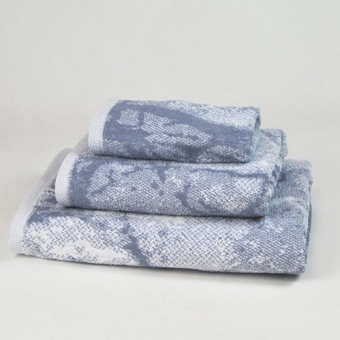 Lot de serviettes grise Marble uni 100% coton