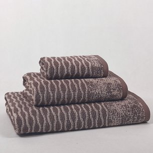 Brown towel set made from 100% cotton