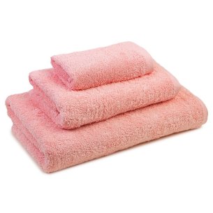 Juego 3 toallas de baño rosa EXCLUSIVE algodón 100%
