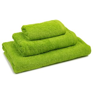 Juego 3 toallas de baño verde EXCLUSIVE algodón 100%