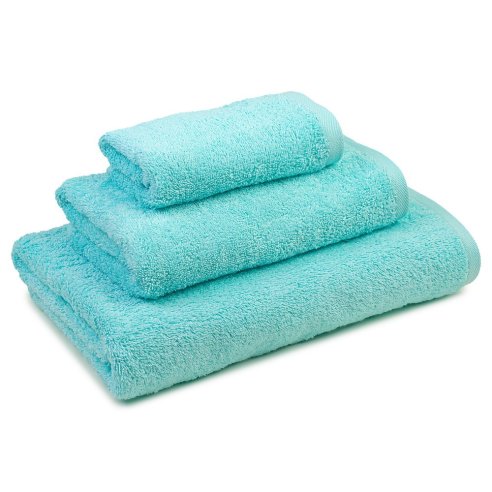 Juego 3 toallas de baño azul celadón EXCLUSIVE algodón 100%