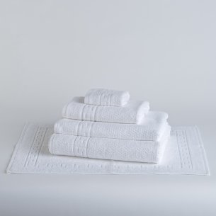 Toalla de rizo para el baño blanca hostelería de algodón 100%