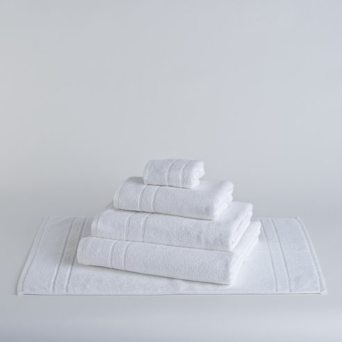 Serviette de bain blanche unie pour hôtellerie 100 % coton