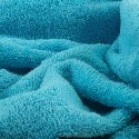 Toalla de rizo para el baño azul turquesa lisa de algodón 100%