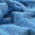 Serviette de bain bleu mer unie 100 % coton