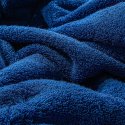 Serviette de bain bleu nautique unie 100 % coton