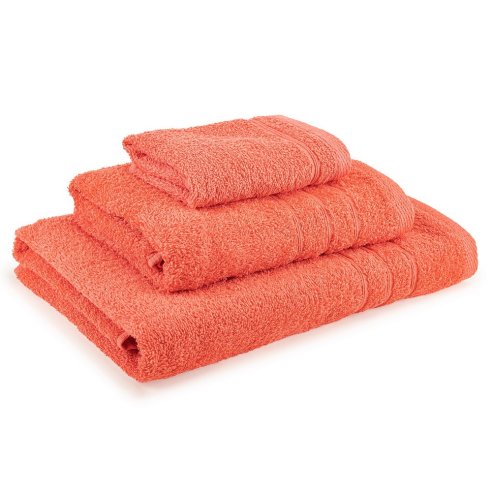 Lot de serviettes corail uni 100 % coton