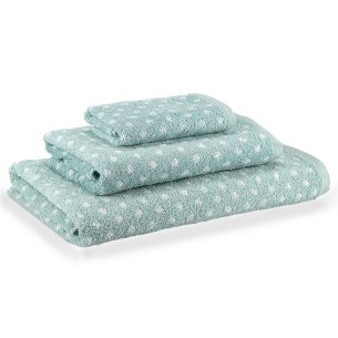 Blue towel set made from 100% cotton