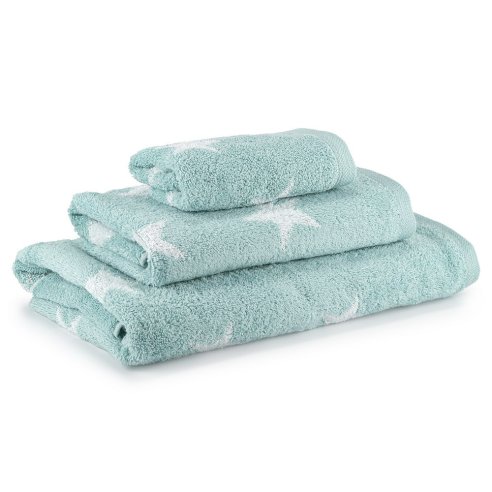 Blue towel set made from 100% cotton.