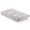 Toalla de rizo para el baño gris plata con dibujo Stars de algodón 100%