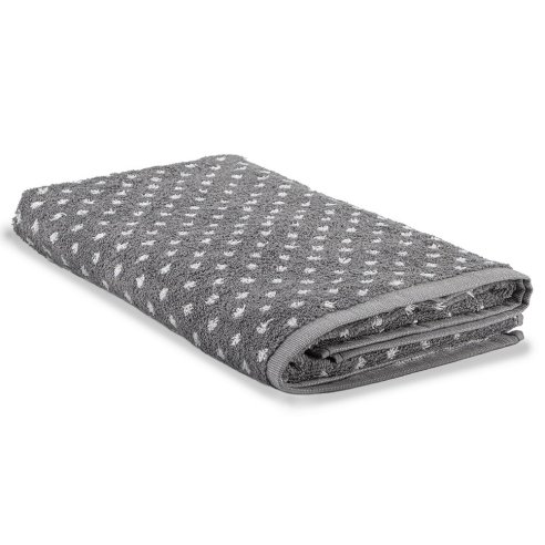 Dark Grey Bath Towel design Dots made from 100% cotton