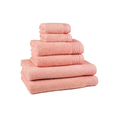 Juego de 6 toallas rosa Azahar de algodón 100%