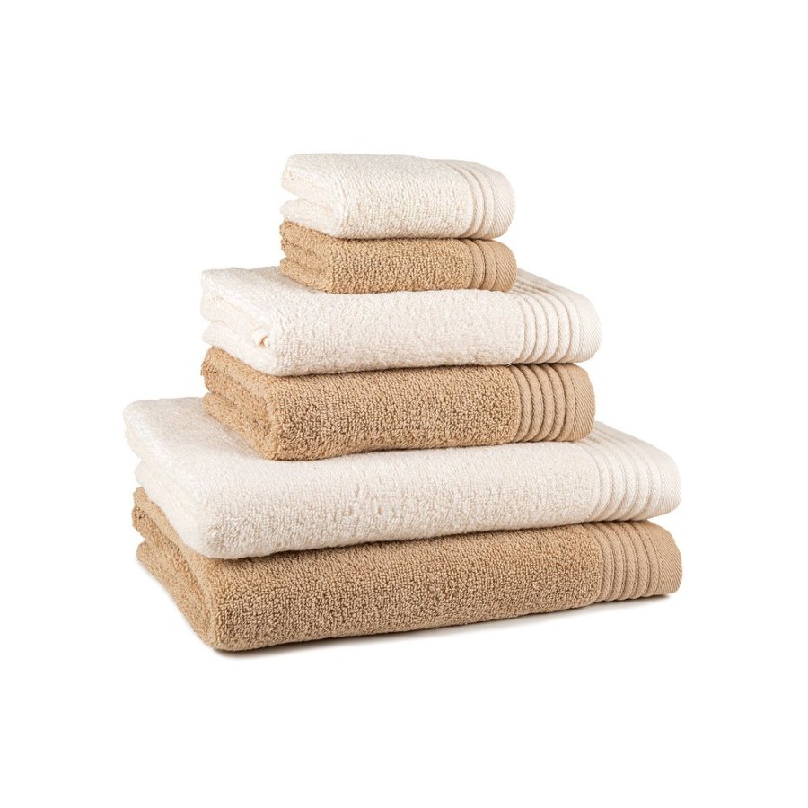 Juego de 6 toallas natural Azahar de algodón 100%