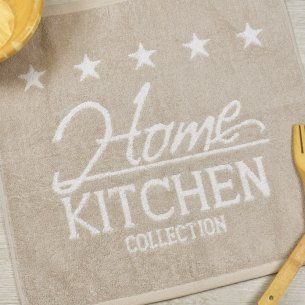 Beige terry kitchen towel from 100% cotton