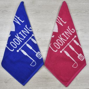 Paño de cocina rosa de rizo 100% algodón 2