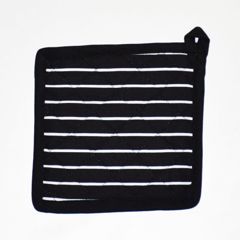 Set de Delantal + Agarrador + Manopla negro con...