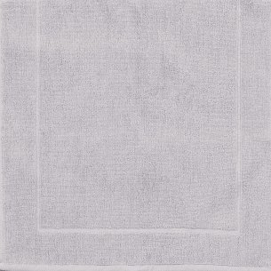 Alfombra de baño gris plata lisa de algodón 100% 2