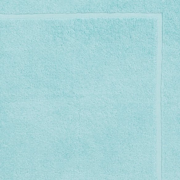 Alfombra de baño azul celadón lisa de algodón 100%