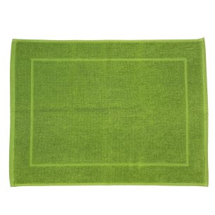 Alfombra de baño verde pistacho lisa de algodón 100%