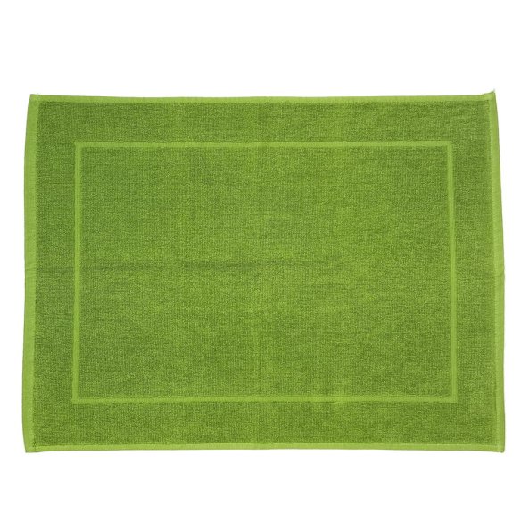 Alfombra de baño verde pistacho lisa de algodón 100%