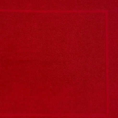 Alfombra de baño roja lisa de algodón 100%