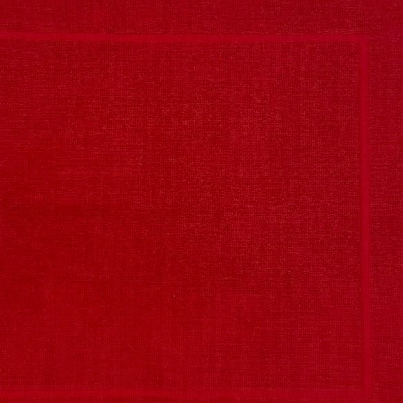 Alfombra de baño roja lisa de algodón 100%