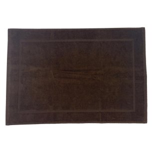 Alfombra de baño chocolate lisa de algodón 100%