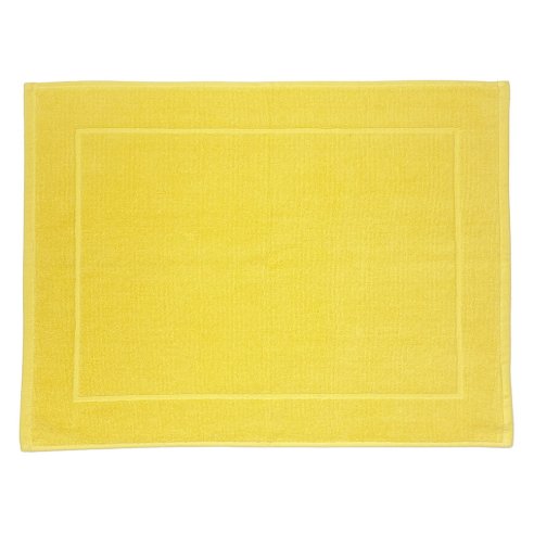 Yellow bath mat made from 100% cotton