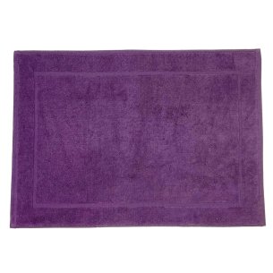 Alfombra de baño berenjena lisa de algodón 100%