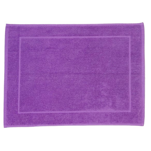 Alfombra de baño morada lisa de algodón 100%