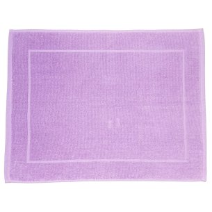 Alfombra de baño malva lisa de algodón 100%
