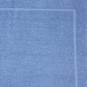 Alfombra de baño azul mar lisa de algodón 100% 2