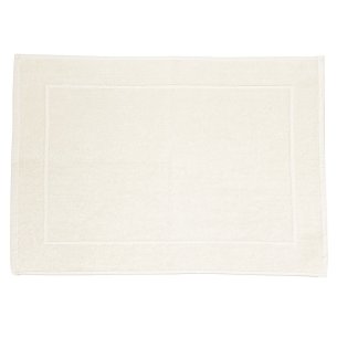 Alfombra de baño crema lisa de algodón 100%