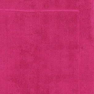 Alfombra de baño fucsia lisa de algodón 100% 2
