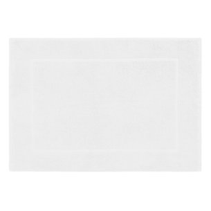 Alfombra de baño blanca lisa de algodón 100%