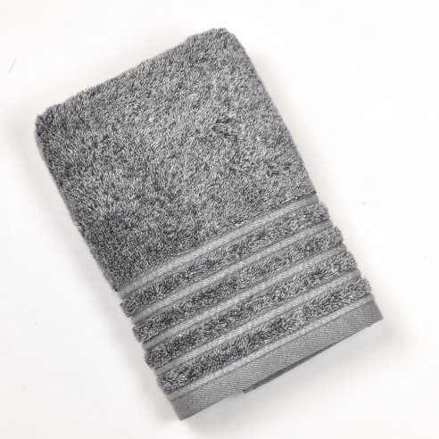 Toalla de rizo para el baño gris Denim con efecto Stone de algodón 100%