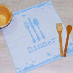 Blue kitchen towel made from 100% cotton