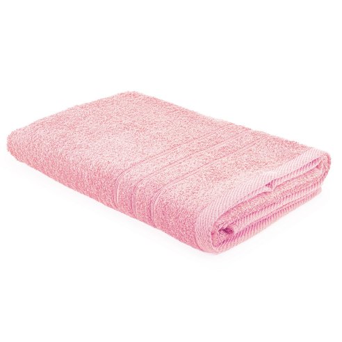 Toalla de baño rosa lisa de algodón 100%