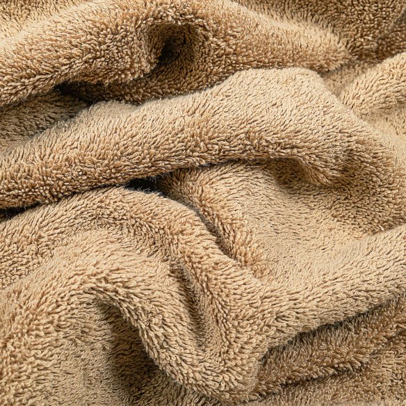 Juego de 4 Toallas "Exclusive" Berenjena y Beige 100%