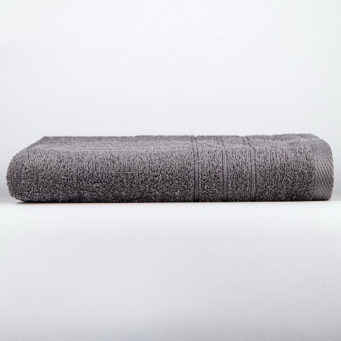 Juego de 4 Toallas Gris Antracita y Plata 100%...