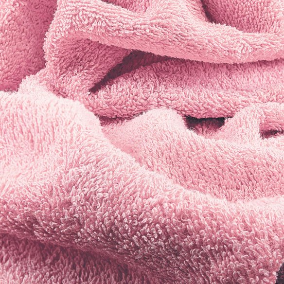 Juego de 4 Toallas Rosa y Azul Celadón 100% Algodón