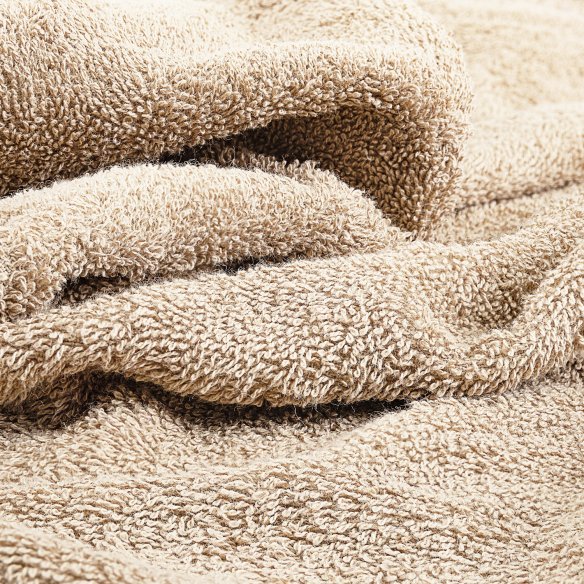 Juego de 4 Toallas Arena y Azul Celadón 100% Algodón