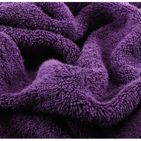 Juego de 4 Toallas Berenjena y Gris 100% Algodón